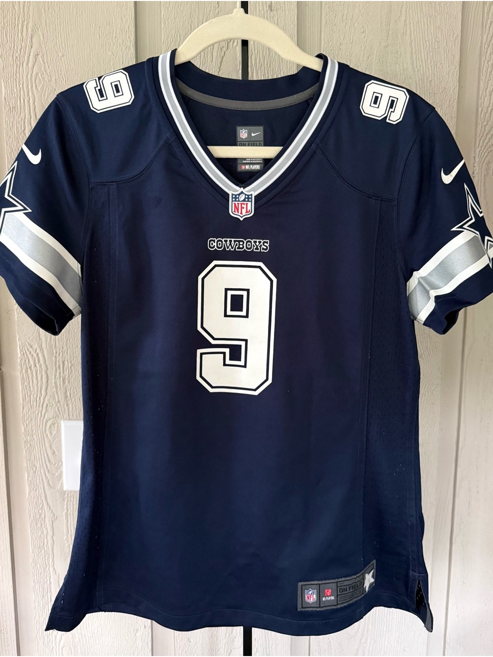 NFL Dallas Cowboys Women’s #9 Tony Romo On Field Navy and White Football Jersey